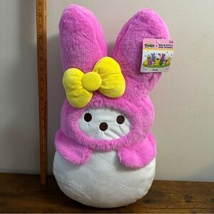 Peeps X Hello Kitty 19" Pink / White My Melody Easter Bunny Plush 2025 NWT